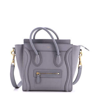 Celine Nano Luggage Bag Grainy Leather